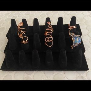 Unique copper wire rings